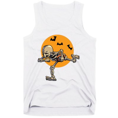 American Football Skeleton Halloween Boy Football Fan Tank Top