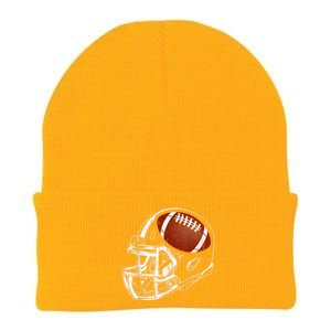 American Football Silhouette Football Player Football Knit Cap Winter Beanie