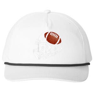 American Football Silhouette Football Player Football Snapback Five-Panel Rope Hat