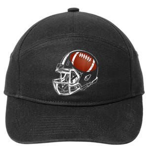 American Football Silhouette Football Player Football 7-Panel Snapback Hat