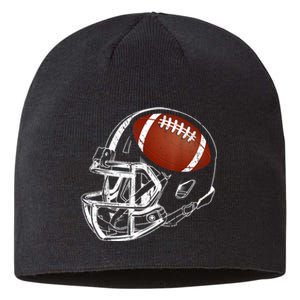 American Football Silhouette Football Player Football Sustainable Beanie