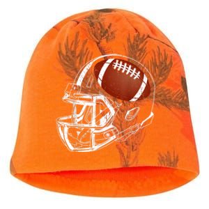 American Football Silhouette Football Player Football Kati - Camo Knit Beanie