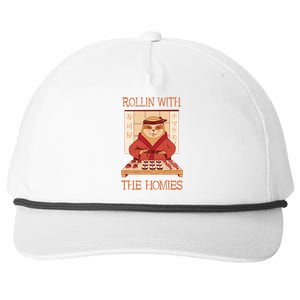 Asian Food Sushi Sloth Japanese Restaurant Sushi Lover Gift Snapback Five-Panel Rope Hat