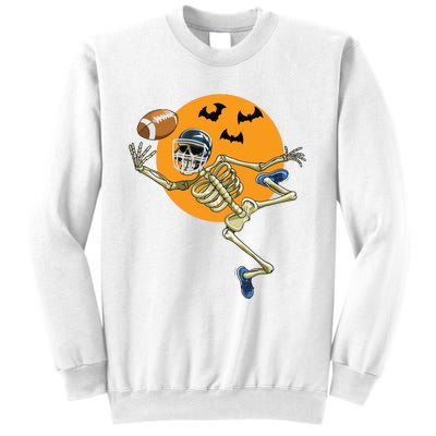 American Football Skeleton Halloween Boy Football Fan Sweatshirt