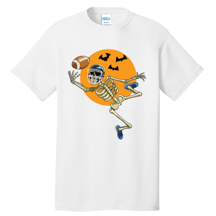 American Football Skeleton Halloween Boy Football Fan Tall T-Shirt