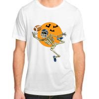 American Football Skeleton Halloween Boy Football Fan Adult ChromaSoft Performance T-Shirt