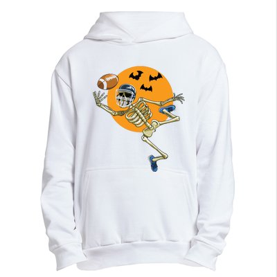 American Football Skeleton Halloween Boy Football Fan Urban Pullover Hoodie