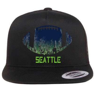 American Football Seattle Fan Football Season Flat Bill Trucker Hat