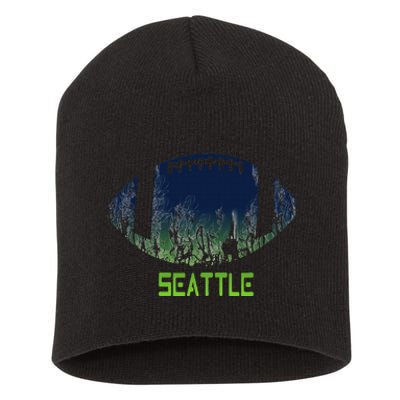 American Football Seattle Fan Football Season Short Acrylic Beanie