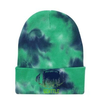 American Football Seattle Fan Football Season Tie Dye 12in Knit Beanie