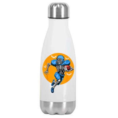 American Football Skeleton Halloween Football Fan Stainless Steel Insulated Water Bottle