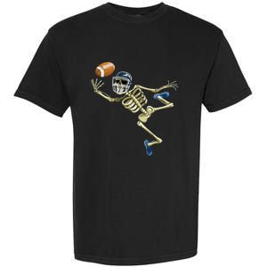 American Football Skeleton Halloween Men Football Fan Garment-Dyed Heavyweight T-Shirt