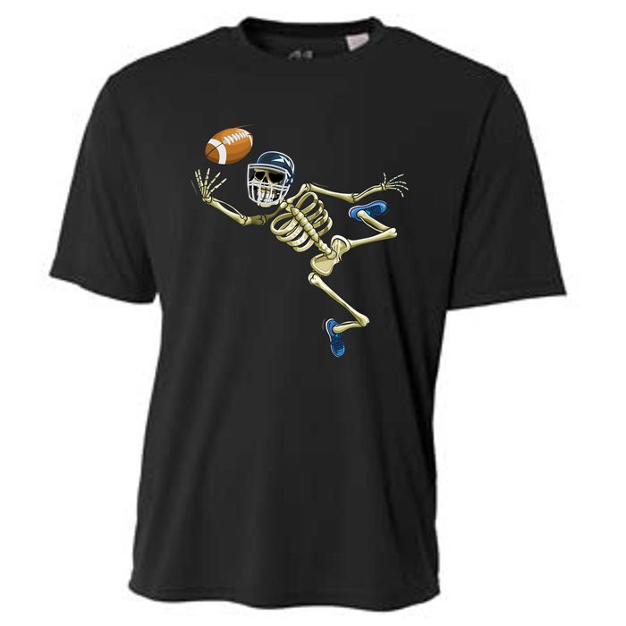 American Football Skeleton Halloween Men Football Fan Cooling Performance Crew T-Shirt