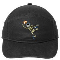 American Football Skeleton Halloween Men Football Fan 7-Panel Snapback Hat