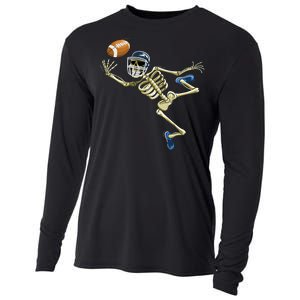 American Football Skeleton Halloween Men Football Fan Cooling Performance Long Sleeve Crew