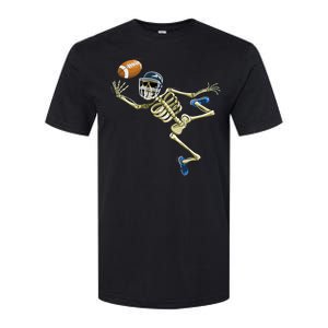 American Football Skeleton Halloween Men Football Fan Softstyle CVC T-Shirt