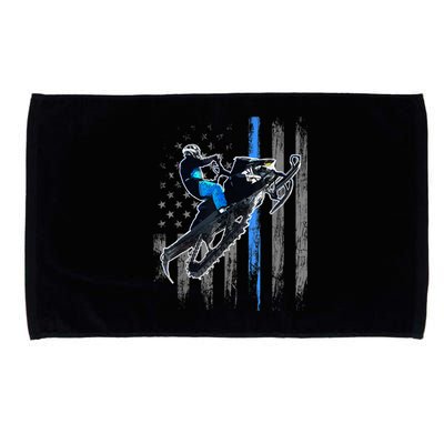 American Flag Snowmobile Gift Snowmobile Riding Gift Meaningful Gift Microfiber Hand Towel