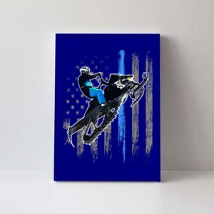 American Flag Snowmobile Gift Snowmobile Riding Gift Meaningful Gift Canvas