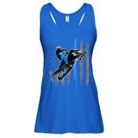 American Flag Snowmobile Gift Snowmobile Riding Gift Meaningful Gift Ladies Essential Flowy Tank