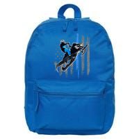 American Flag Snowmobile Gift Snowmobile Riding Gift Meaningful Gift 16 in Basic Backpack