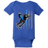 American Flag Snowmobile Gift Snowmobile Riding Gift Meaningful Gift Baby Bodysuit