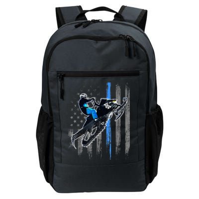 American Flag Snowmobile Gift Snowmobile Riding Gift Meaningful Gift Daily Commute Backpack