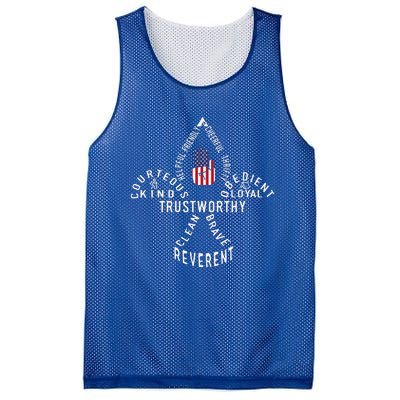 America Flag Scouting Law Mesh Reversible Basketball Jersey Tank