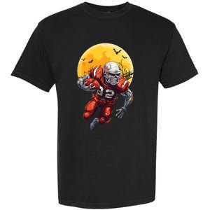 American Football Skeleton Halloween Football Fan Garment-Dyed Heavyweight T-Shirt