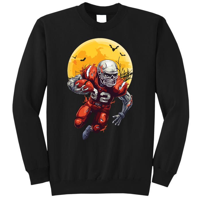 American Football Skeleton Halloween Football Fan Sweatshirt