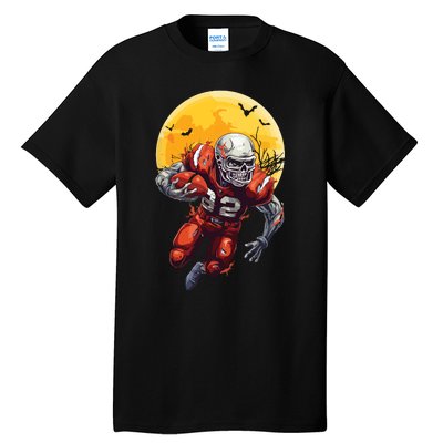 American Football Skeleton Halloween Football Fan Tall T-Shirt