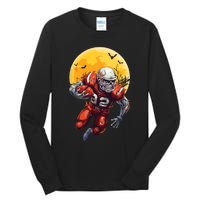 American Football Skeleton Halloween Football Fan Tall Long Sleeve T-Shirt