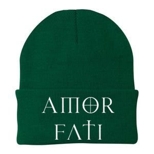 Amor Fati Stoic Inspirational Latin Quote Love your Fate Knit Cap Winter Beanie