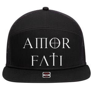 Amor Fati Stoic Inspirational Latin Quote Love your Fate 7 Panel Mesh Trucker Snapback Hat