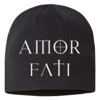 Amor Fati Stoic Inspirational Latin Quote Love your Fate Sustainable Beanie