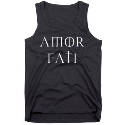 Amor Fati Stoic Inspirational Latin Quote Love your Fate Tank Top