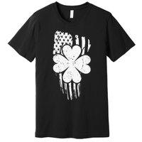 American Flag St Patricks Day Vintage Irish Lucky Premium T-Shirt