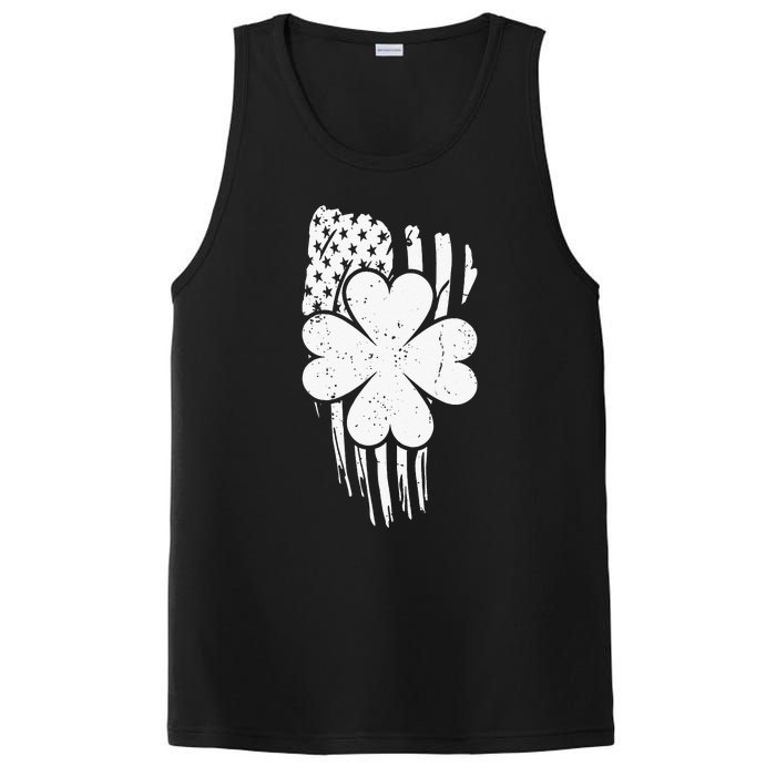 American Flag St Patricks Day Vintage Irish Lucky PosiCharge Competitor Tank