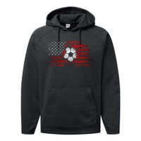 American Flag Soccer Apparel Soccer Performance Fleece Hoodie