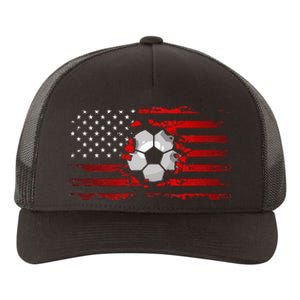 American Flag Soccer Apparel Soccer Yupoong Adult 5-Panel Trucker Hat