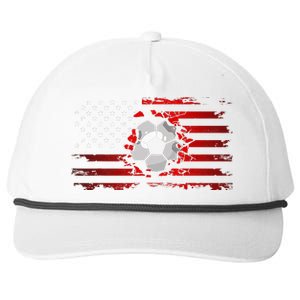 American Flag Soccer Apparel Soccer Snapback Five-Panel Rope Hat