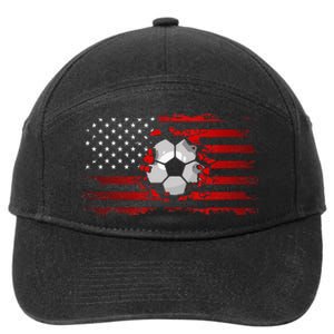 American Flag Soccer Apparel Soccer 7-Panel Snapback Hat