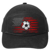 American Flag Soccer Apparel Soccer 7-Panel Snapback Hat