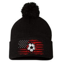 American Flag Soccer Apparel Soccer Pom Pom 12in Knit Beanie