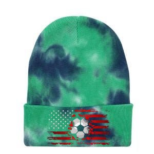 American Flag Soccer Apparel Soccer Tie Dye 12in Knit Beanie