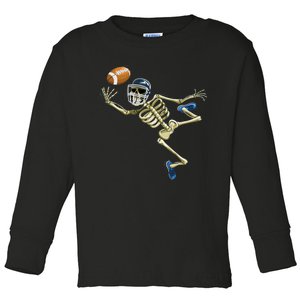 American Football Skeleton Halloween Men Football Fan Toddler Long Sleeve Shirt