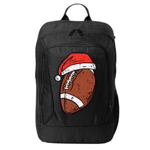 American Football Santa Hat Sports Christmas Xmas Funny City Backpack