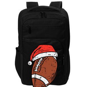 American Football Santa Hat Sports Christmas Xmas Funny Impact Tech Backpack