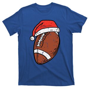 American Football Santa Hat Sports Christmas Xmas Funny T-Shirt