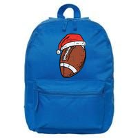 American Football Santa Hat Sports Christmas Xmas Funny 16 in Basic Backpack