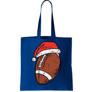 American Football Santa Hat Sports Christmas Xmas Funny Tote Bag